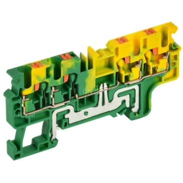 Колодка клеммная IEK ARMAFIX Push-In CP-MC-PEN 2.5мм2, пружинная, 4 вывода, заземляющая, диапазон сечений - 0.2-2.5мм2, цвет - желто-зеленый YCT22-03-4-K52-002