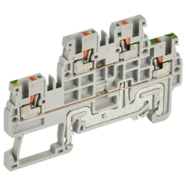 Колодка клеммная IEK ARMAFIX Push-In CP-ML-PEN 1.5мм2, пружинная, 2 уровня, заземляющая, диапазон сечений - 0.2-1.5мм2, цвет - желто-зеленый YCT23-03-2-K03-001