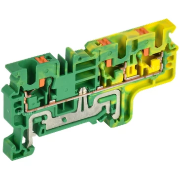 Колодка клеммная IEK ARMAFIX Push-In CP-MC-PEN 4мм2, пружинная, 3 вывода, заземляющая, диапазон сечений - 0.2-4.0мм2, цвет - желто-зеленый YCT22-03-3-K52-004