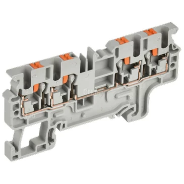 Колодка клеммная IEK ARMAFIX Push-In CP-MC 2.5мм2, пружинная, 4 вывода, диапазон сечений - 0.2-2.5мм2, цвет - серый YCT22-00-4-K03-002