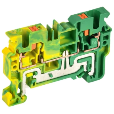 Колодка клеммная IEK ARMAFIX Push-In CP-PEN 4мм2, пружинная, заземляющая, диапазон сечений - 0.2-4.0мм2, цвет - желто-зеленый YCT21-00-K52-004