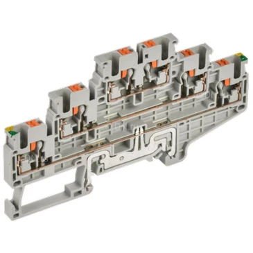 Колодка клеммная IEK ARMAFIX Push-In CP-ML-PEN 2.5мм2, пружинная, 3 уровня, заземляющая, диапазон сечений - 0.2-2.5мм2, цвет - желто-зеленый, упаковка - 50шт YCT23-03-3-K03-002