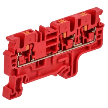 Колодка клеммная IEK ARMAFIX Push-In CP-MC 4мм2, пружинная, 3 вывода, диапазон сечений - 0.2-4.0мм2, цвет - красный AF-CT22-00-3-K04-004