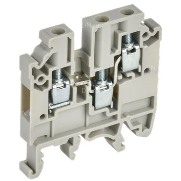 Колодка клеммная IEK ARMAFIX CTS-MC 4мм2, винтовая, 3 вывода, диапазон сечений - 0.2-4.0мм2, цвет - серый YCT12-00-3-K03-004