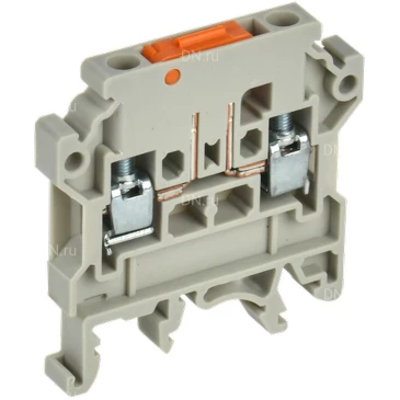 Колодка клеммная IEK ARMAFIX CTS-DT 4мм2 измерительная, винтовая, ножевой размыкатель, диапазон сечений - 0.2-4.0мм2, цвет - серый, упаковка - 50шт YCT15-04-K03-004