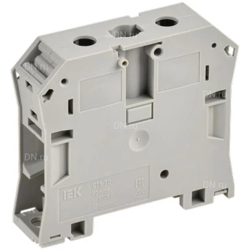 Колодка клеммная IEK ARMAFIX CTS 70мм2 с шестигранником, винтовая, диапазон сечений - 10-70.0мм2, цвет - серый YCT10-01-K03-070