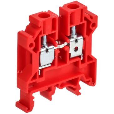 Колодка клеммная IEK ARMAFIX CTS 6мм2, винтовая, диапазон сечений - 0.5-6.0мм2, цвет - красный AF-CT10-00-K04-006