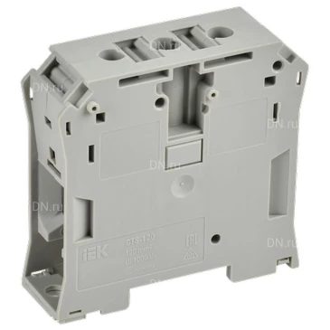 Колодка клеммная IEK ARMAFIX CTS 120мм2, винтовая, диапазон сечений - 25-120.0мм2, цвет - серый YCT10-00-K03-120