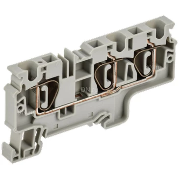 Колодка клеммная IEK ARMAFIX CX 6-3 6мм2 3-контактная, пружинная, диапазон сечений - 0.2-6.0мм2, цвет - серый AF-CT40-00-3-K03-006
