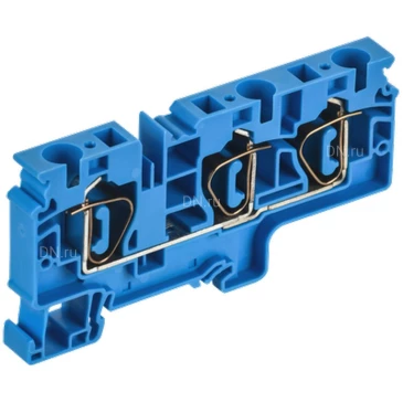 Колодка клеммная IEK ARMAFIX CX 10-3 BU 10мм2 3-контактная, пружинная, диапазон сечений - 0.2-10.0мм2, цвет - синий AF-CT40-00-3-K07-010