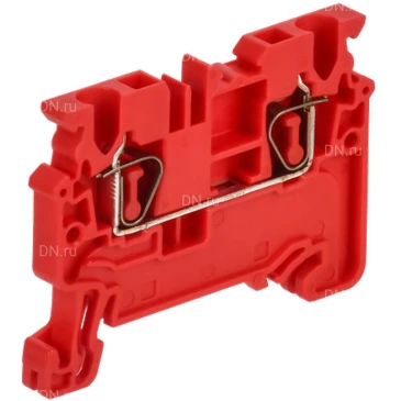 Колодка клеммная IEK ARMAFIX CX 2.5 проходная, пружинная, диапазон сечений - 0.2-2.5мм2, цвет - красный AF-CT40-00-K04-002