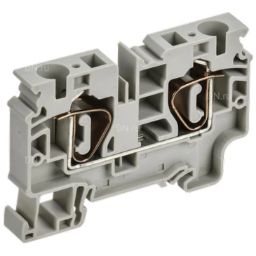 Колодка клеммная IEK ARMAFIX CX 10 10мм2 проходная, пружинная, диапазон сечений - 0.2-10.0мм2, цвет - серый AF-CT40-00-K03-010