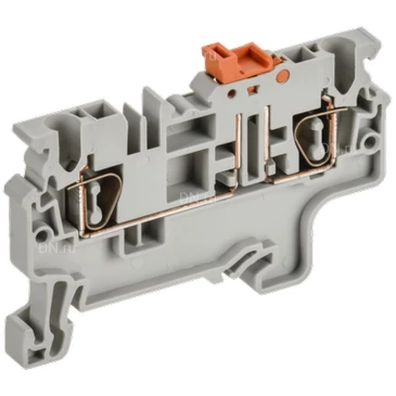 Колодка клеммная IEK ARMAFIX CX K 2.5 с ножевым размыкателем, пружинная, диапазон сечений - 0.2-2.5мм2, цвет - серый AF-CT45-04-K03-002