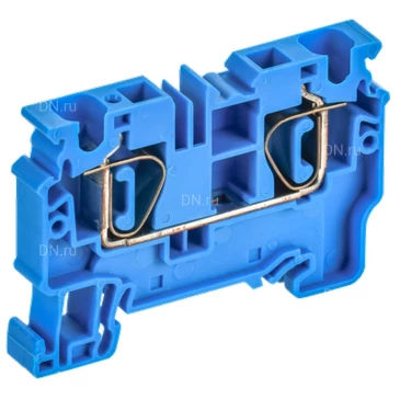 Колодка клеммная IEK ARMAFIX CX 6 BU 6мм2 проходная, пружинная, диапазон сечений - 0.2-6.0мм2, цвет - синий AF-CT40-00-K07-006