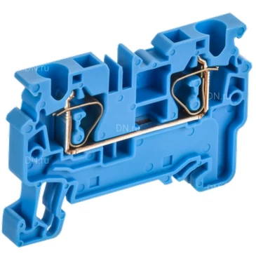 Колодка клеммная IEK ARMAFIX CX 4 BU 4мм2 проходная, пружинная, диапазон сечений - 0.2-4.0мм2, цвет - синий AF-CT40-00-K07-004