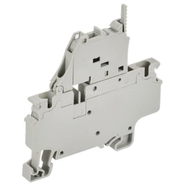 Колодка клеммная IEK ARMAFIX CX F 4 с держателем предохранителя, пружинная, диапазон сечений - 0.2-4.0мм2, цвет - серый AF-CT44-00-K03-004