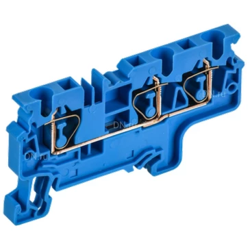 Колодка клеммная IEK ARMAFIX CX 4-3 BU 4мм2 3-контактная, пружинная, диапазон сечений - 0.2-4.0мм2, цвет - синий AF-CT40-00-3-K07-004