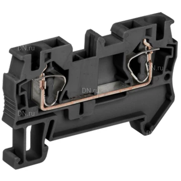 Клемма пружинная IEK КПИ 2в-4, диапазон сечений - 0.2-4.0мм2, цвет - черный, упаковка - 40шт YZN11-004-K02