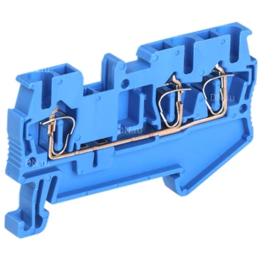 Клемма пружинная IEK КПИ 3в-2.5, диапазон сечений - 0.2-2.5мм2, цвет - синий, упаковка - 45шт YZN11-3-002-K07