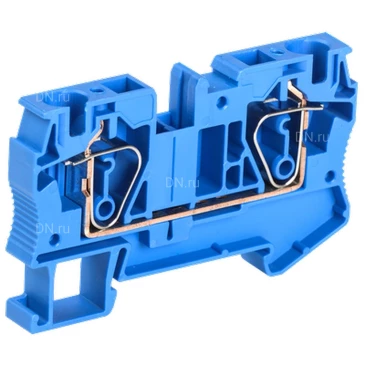Клемма пружинная IEK КПИ 2в-6, диапазон сечений - 0.5-6.0мм2, цвет - синий, упаковка - 24шт YZN11-006-K07