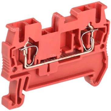 Клемма пружинная IEK КПИ 2в-2.5, диапазон сечений - 0.2-2.5мм2, цвет - красный, упаковка - 50шт YZN11-002-K04