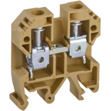 Клемма винтовая IEK КВИ-10мм2, диапазон сечений - 4.0-10.0мм2, цвет - желтый, упаковка - 50шт YZN30-010-K05