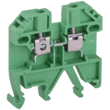 Клемма винтовая IEK КВИ-2,5мм2, диапазон сечений - 1-2.5мм2, цвет - зеленый YZN30-002-K06