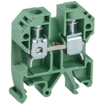 Клемма винтовая IEK КВИ-10мм2, диапазон сечений - 4.0-10.0мм2, цвет - зеленый YZN30-010-K06