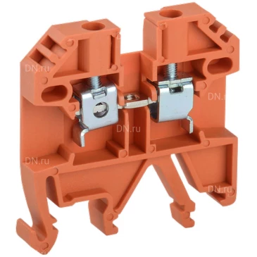 Клемма винтовая IEK КВИ-2,5мм2, диапазон сечений - 1-2.5мм2, цвет - оранжевый YZN30-002-K09