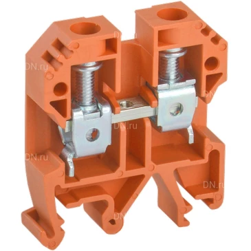 Клемма винтовая IEK КВИ-10мм2, диапазон сечений - 4.0-10.0мм2, цвет - оранжевый, упаковка - 50шт YZN30-010-K09