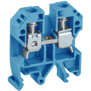 Клемма винтовая IEK КВИ-10мм2, диапазон сечений - 4.0-10.0мм2, цвет - синий YZN30-010-K07