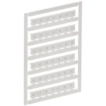 Маркер IEK ARMAFIX для CTS 10мм2, символы L1; L2; L3, цвет - белый AF-CT10D-M-010-22