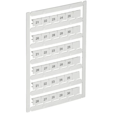 Маркер IEK ARMAFIX для CTS 16/25мм2, символы 21-30, цвет - белый AF-CT10D-M-025-03
