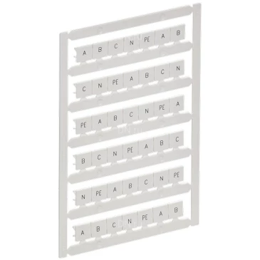 Маркер IEK ARMAFIX для CTS 10мм2, символы A; B; C; N; PE, цвет - белый AF-CT10D-M-010-21