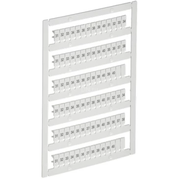 Маркер IEK ARMAFIX для CTS/CP 2,5мм2, символы 31-40, цвет - белый AF-CT10D-M-D25-04