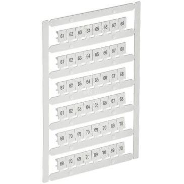 Маркер IEK ARMAFIX для CTS 6мм2/CP 10мм2, символы 61-70, цвет - белый AF-CT10D-M-006-07
