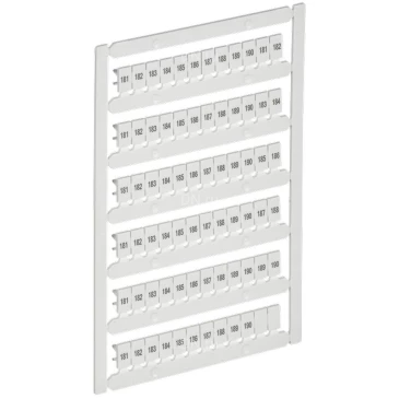 Маркер IEK ARMAFIX для CTS/CP 4мм2, символы 181-190, цвет - белый AF-CT10D-M-004-19