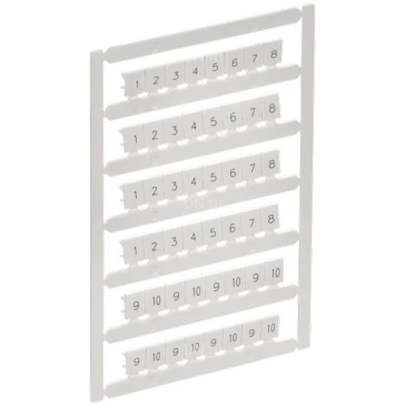 Маркер IEK ARMAFIX для CTS 6мм2/CP 10мм2, символы 1-10, цвет - белый AF-CT10D-M-006-01