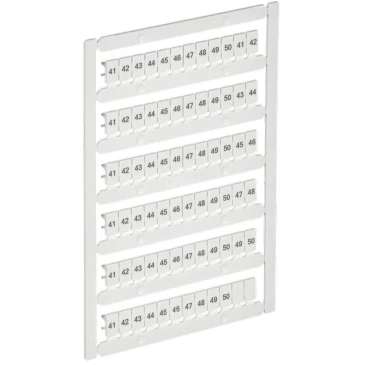 Маркер IEK ARMAFIX для CTS/CP 4мм2, символы 41-50, цвет - белый AF-CT10D-M-004-05