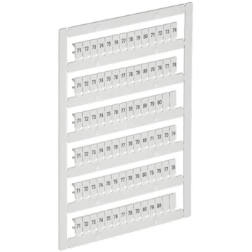 Маркер IEK ARMAFIX для CTS/CP 2,5мм2, символы 71-80, цвет - белый AF-CT10D-M-D25-08