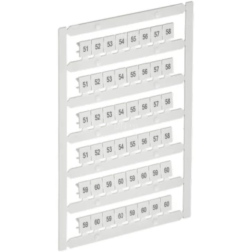 Маркер IEK ARMAFIX для CTS 6мм2/CP 10мм2, символы 51-60, цвет - белый AF-CT10D-M-006-06