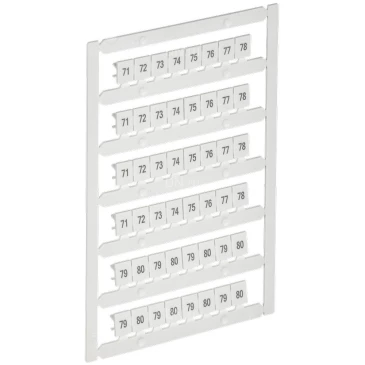 Маркер IEK ARMAFIX для CTS 6мм2/CP 10мм2, символы 71-80, цвет - белый AF-CT10D-M-006-08
