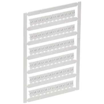 Маркер IEK ARMAFIX для CTS/CP 4мм2, символы L1; L2; L3, цвет - белый AF-CT10D-M-004-22