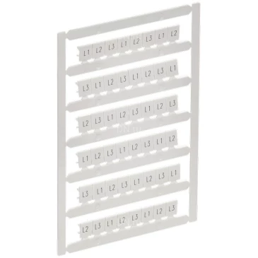 Маркер IEK ARMAFIX для CTS 6мм2/CP 10мм2, символы L1; L2; L3, цвет - белый AF-CT10D-M-006-22