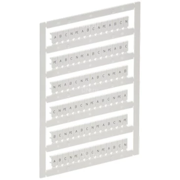 Маркер IEK ARMAFIX для CTS/CP 2,5мм2, символы A; B; C; N; PE, цвет - белый AF-CT10D-M-D25-21