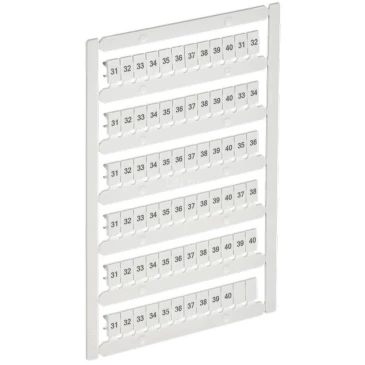 Маркер IEK ARMAFIX для CTS/CP 4мм2, символы 31-40, цвет - белый AF-CT10D-M-004-04