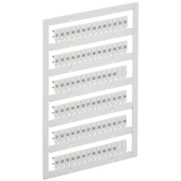 Маркер IEK ARMAFIX для CTS/CP 2,5мм2, символы 51-60, цвет - белый AF-CT10D-M-D25-06