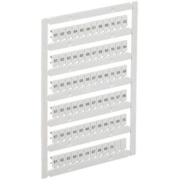 Маркер IEK ARMAFIX для CTS/CP 4мм2, символы 61-70, цвет - белый AF-CT10D-M-004-07