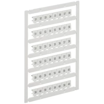 Маркер IEK ARMAFIX для CTS 6мм2/CP 10мм2, символы 31-40, цвет - белый AF-CT10D-M-006-04