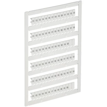 Маркер IEK ARMAFIX для CTS/CP 2,5мм2, символы 111-120, цвет - белый AF-CT10D-M-D25-12